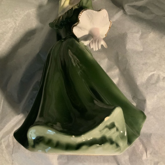 VINTAGE NAPCO JAPAN PORCELAIN BLONDE “LADY ANN” GREEN DRESS 8 1/2"H - A1874A - Picture 9 of 9